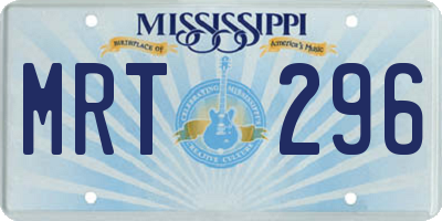 MS license plate MRT296