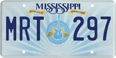 MS license plate MRT297