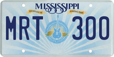 MS license plate MRT300