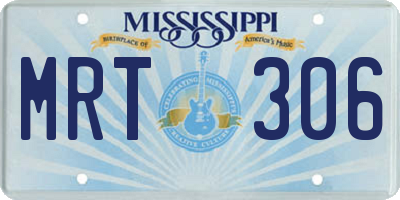 MS license plate MRT306