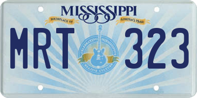 MS license plate MRT323