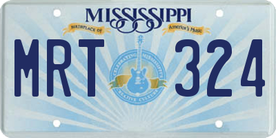 MS license plate MRT324
