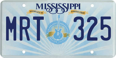 MS license plate MRT325