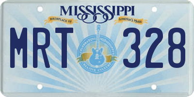 MS license plate MRT328