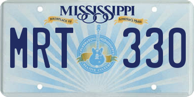 MS license plate MRT330