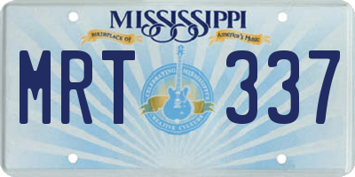 MS license plate MRT337