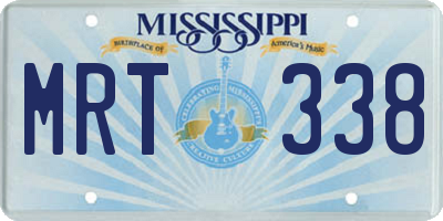 MS license plate MRT338