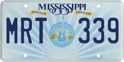 MS license plate MRT339