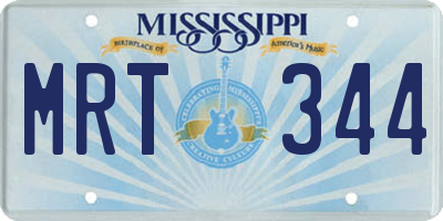 MS license plate MRT344