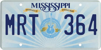 MS license plate MRT364