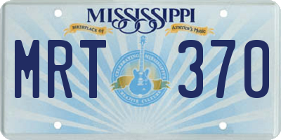 MS license plate MRT370