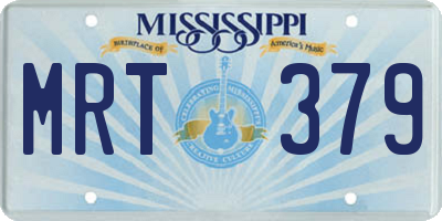 MS license plate MRT379