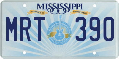 MS license plate MRT390