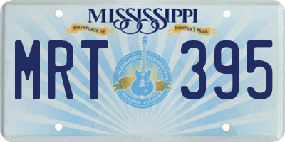 MS license plate MRT395