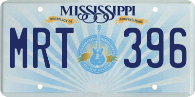 MS license plate MRT396