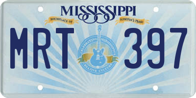 MS license plate MRT397