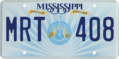 MS license plate MRT408