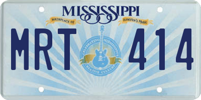 MS license plate MRT414