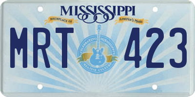 MS license plate MRT423