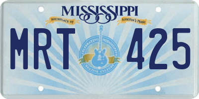MS license plate MRT425