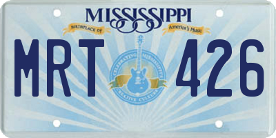 MS license plate MRT426