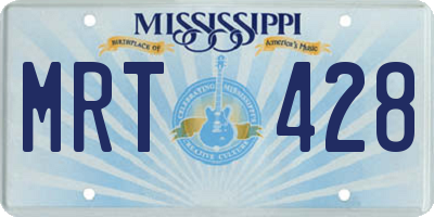 MS license plate MRT428