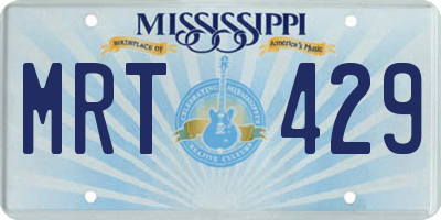 MS license plate MRT429