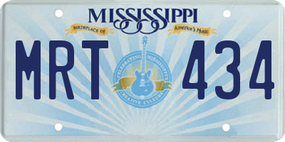 MS license plate MRT434