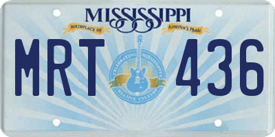 MS license plate MRT436