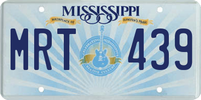 MS license plate MRT439