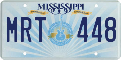 MS license plate MRT448