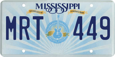 MS license plate MRT449