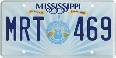 MS license plate MRT469