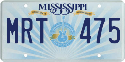 MS license plate MRT475