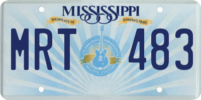 MS license plate MRT483