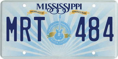 MS license plate MRT484