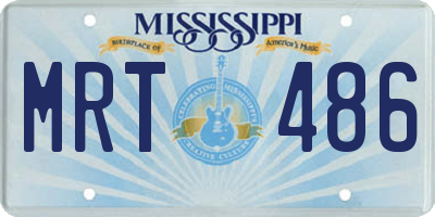 MS license plate MRT486