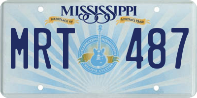MS license plate MRT487