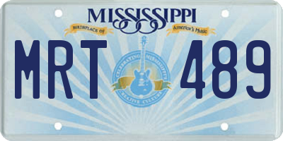 MS license plate MRT489