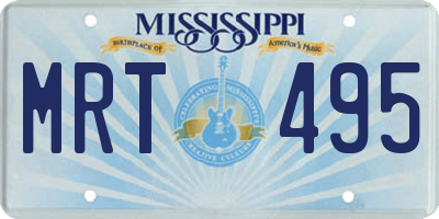 MS license plate MRT495