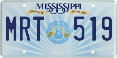 MS license plate MRT519