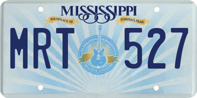 MS license plate MRT527