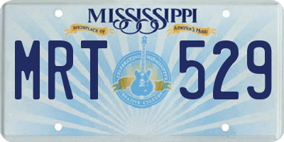 MS license plate MRT529