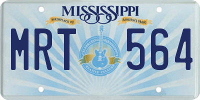 MS license plate MRT564