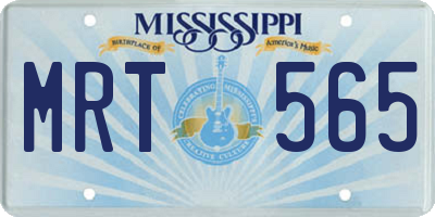 MS license plate MRT565