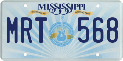 MS license plate MRT568
