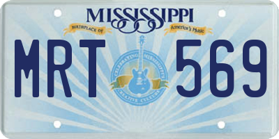 MS license plate MRT569