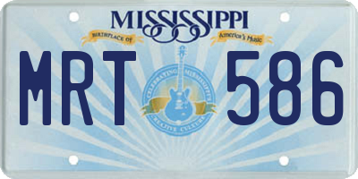 MS license plate MRT586