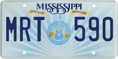 MS license plate MRT590