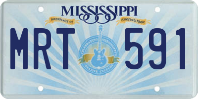 MS license plate MRT591